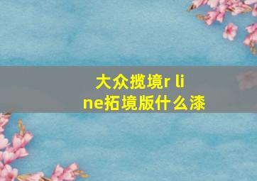 大众揽境r line拓境版什么漆